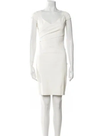 Pre-owned Jitrois Lambskin Mini Dress In White