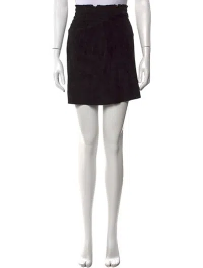 Pre-owned Jitrois Lambskin Mini Skirt In Black