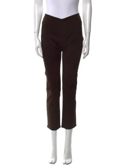 Pre-owned Jitrois Lambskin Straight Leg Pants In Brown