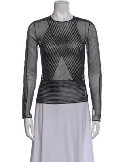 Pre-owned Jitrois Lambskin Striped Top In Gray