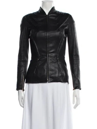 Pre-owned Jitrois Leather Biker Jacket In Black