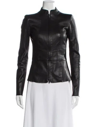 Pre-owned Jitrois Leather Biker Jacket In Gray