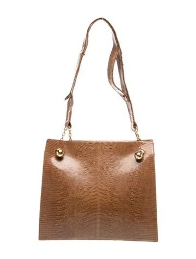 Pre-owned Jitrois Leather Shoulder Bag In Brown