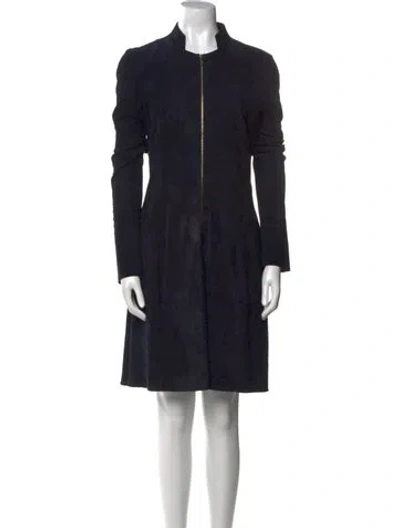 Pre-owned Jitrois Mock Neck Knee-length Dress In Black