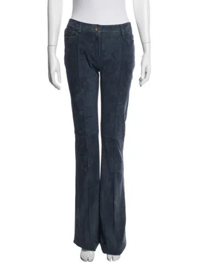 Pre-owned Jitrois Suede Flared Pants In Black