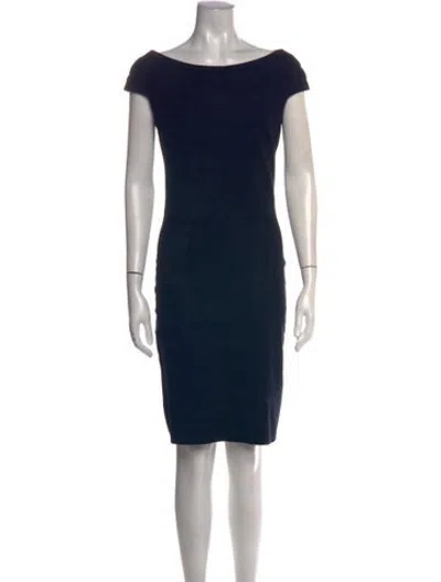 Pre-owned Jitrois Suede Knee-length Dress In Blue
