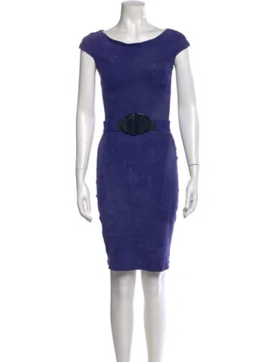 Pre-owned Jitrois Vintage Knee-length Dress In Blue