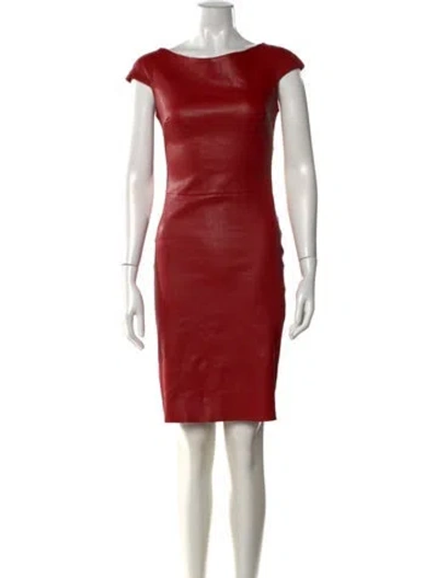 Pre-owned Jitrois Vintage Knee-length Dress In Red