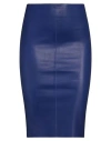 Jitrois Woman Midi Skirt Blue Size 2 Lambskin In Blue