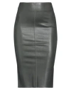 Jitrois Woman Midi Skirt Dark Green Size 2 Lambskin