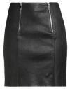 Jitrois Woman Mini Skirt Black Size 6 Lambskin In Black