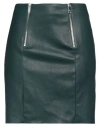 JITROIS JITROIS WOMAN MINI SKIRT DARK GREEN SIZE 8 LAMBSKIN