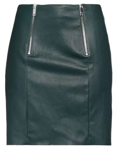 Jitrois Woman Mini Skirt Dark Green Size 8 Lambskin