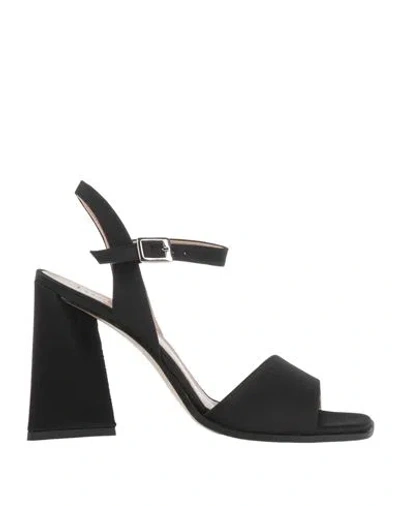 Jiudit  Firenze Jiudit Firenze Woman Sandals Black Size 11 Textile Fibers