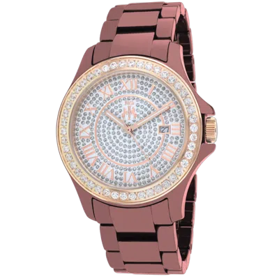 Jivago Crystal-embellished Ceramic Watch In Purple