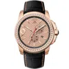 Jivago Men's Rose Gold Dial Watch In Black