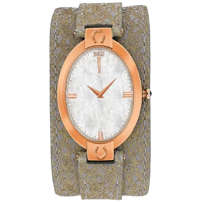 Jivago Mother Of Pearl Dial Watch In Gold