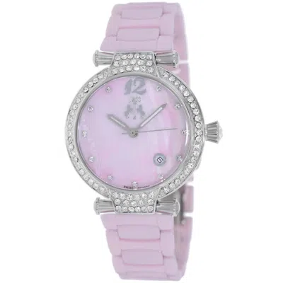 Jivago Bijoux Crystal-embellished 36mm Watch In Pink
