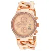 Jivago Women's Rose Gold Dial Watch In Multi