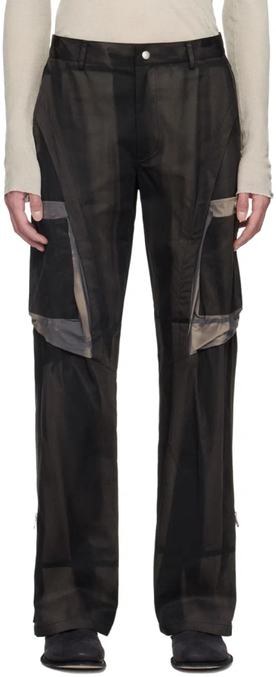 Jiyongkim Black Sun-bleached Cargo Trousers