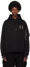 Jiyongkim Black Sun-bleached Fishtail Hoodie In Black