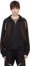 Jiyongkim Black Sun-bleached Track Jacket In Black