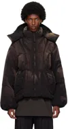 Jiyongkim Black Sun-bleached Twisted Down Jacket In Black