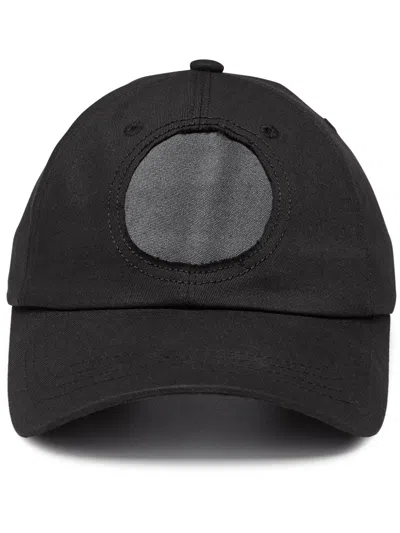 Jiyongkim Bleached-effect Cotton Baseball Cap In Schwarz