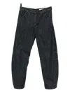 Jiyongkim Blue Curved Jeans In Blue