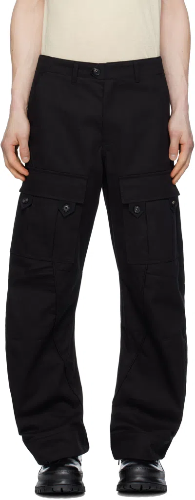 JIYONGKIM GRAY CURVED WRAP TROUSERS