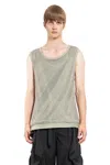 Jiyongkim Man Green T-shirts & Tank Tops In Green