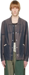 Jiyongkim Navy Sun-bleached Jacket In Navy