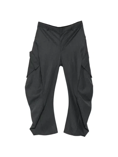 Jiyongkim Pleated Cargo Pants In Gray
