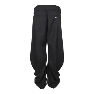 Jiyongkim Sun-bleached Curved Trousers In Black