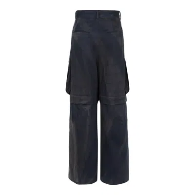 Jiyongkim Sun-bleached Detachable Wide Trousers In Black