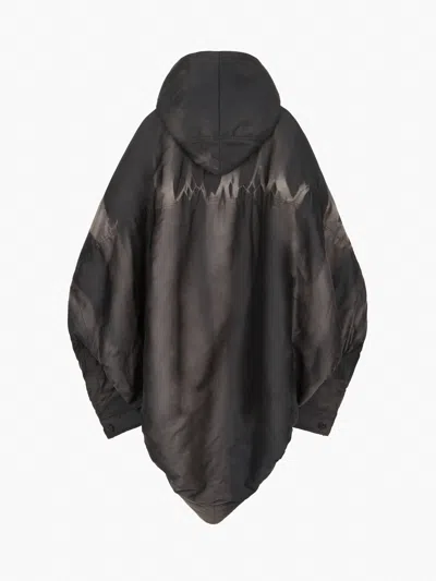 Jiyongkim Sun-bleached Draped Insulate Jacket In Black