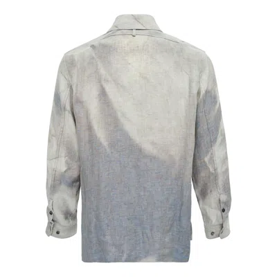 Jiyongkim Sun-bleached Front Pocket Shirt In Silver