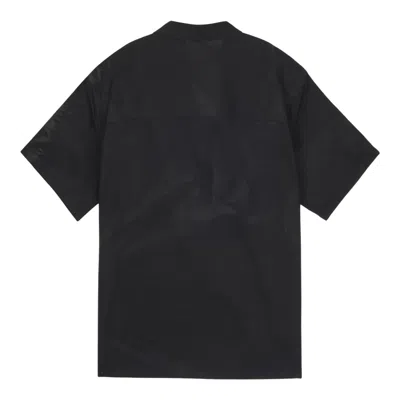Jiyongkim Sun-bleached Tailored Collar Half Sleeve Shirt In Black