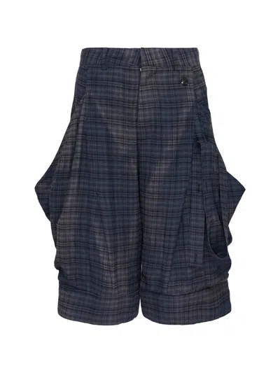 Jiyongkim Sun-bleached Layered-strap Cotton Shorts In Black