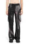 Jiyongkim Blue Sun-bleached Draped Pocket Trousers In Black