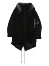 Jiyongkim X Alpha Industries Sun-bleached Hooded Parka In Black