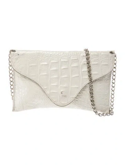 Pre-owned Jj Winters Leather Clutch In Neutral