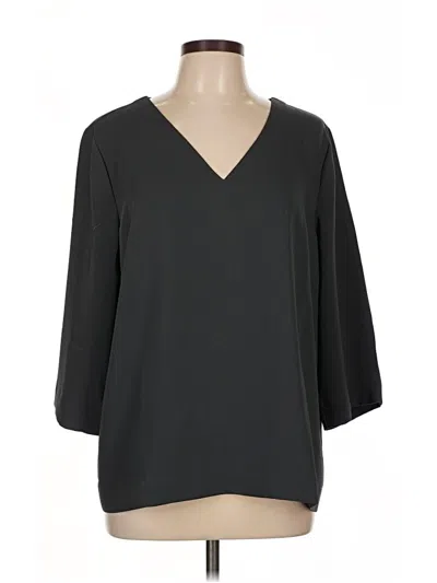 Pre-owned Jjill 3/4 Sleeve Blouse In Black