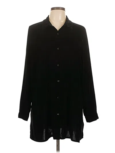 Pre-owned Jjill 3/4 Sleeve Blouse In Black