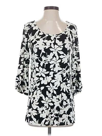 Jjill 3/4 Sleeve Blouse In Black