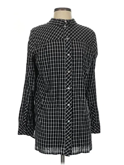 Pre-owned Jjill 3/4 Sleeve Blouse In Black