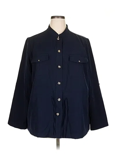 Pre-owned Jjill 3/4 Sleeve Blouse In Blue