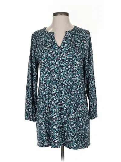 Pre-owned Jjill 3/4 Sleeve Blouse In Blue