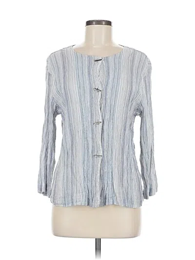 Pre-owned Jjill 3/4 Sleeve Blouse In Blue