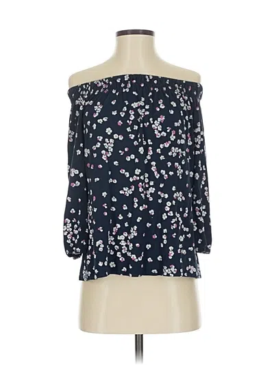 Pre-owned Jjill 3/4 Sleeve Blouse In Blue